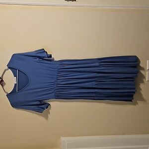 Smallshow Blue short flutter sleeve dress.  In EUC